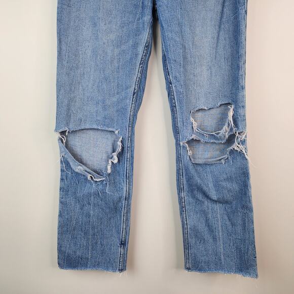 Abercrombie & Fitch Curve Love The Ankle Straight Ultra High Rise Jeans 2/26R - Picture 3 of 7